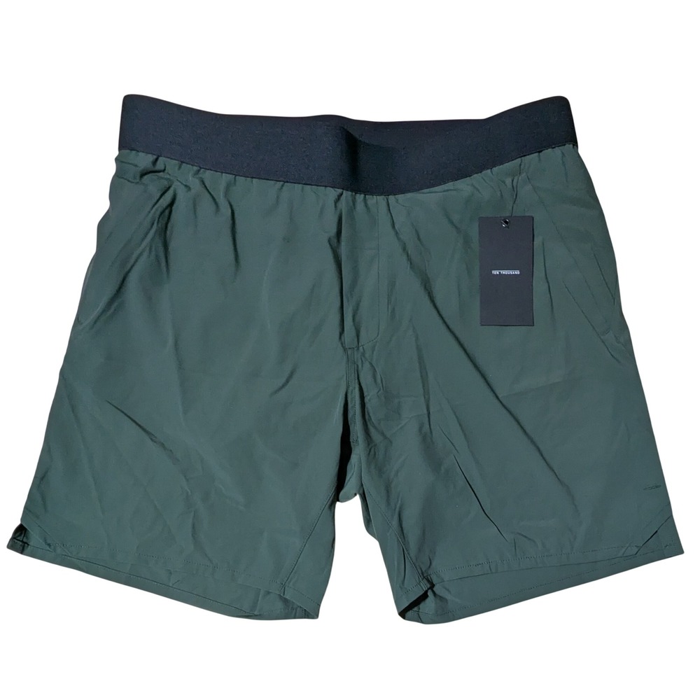 Ten Thousand Tactical Short Mens L Green 7" Lined NWT Zip Pockets Training Gym